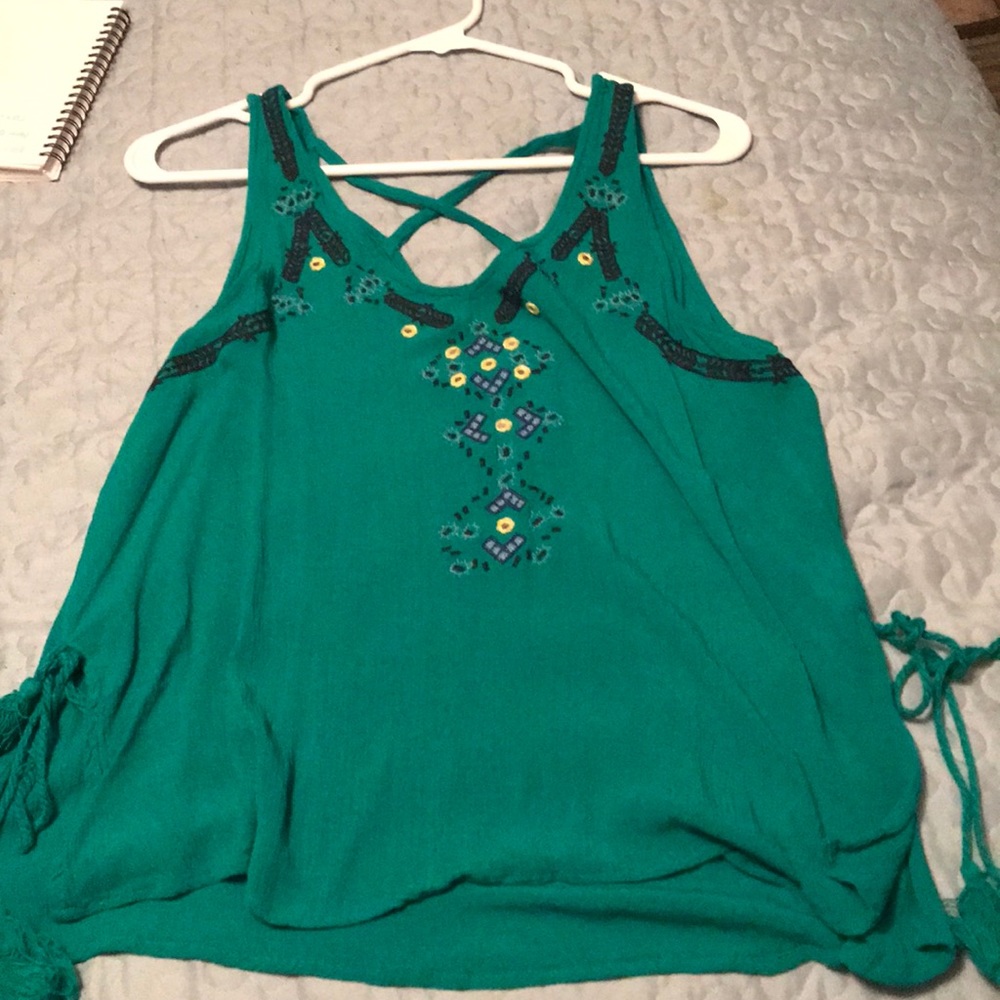 Green tank top